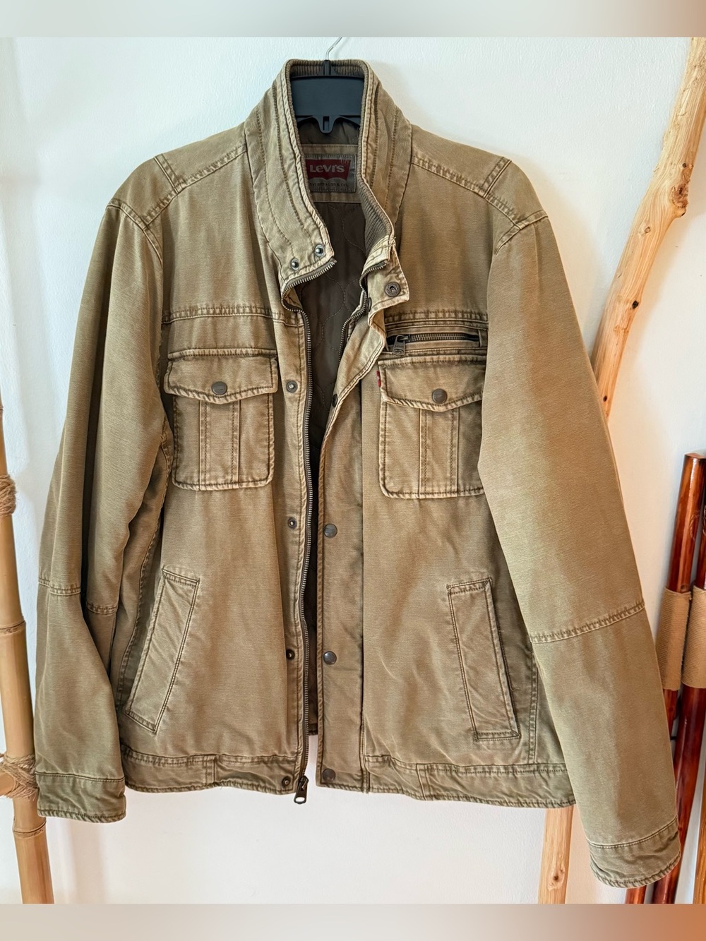 Levi's Men's Military Style Jacket, approximately Sz Large, Cotton